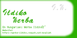 ildiko werba business card